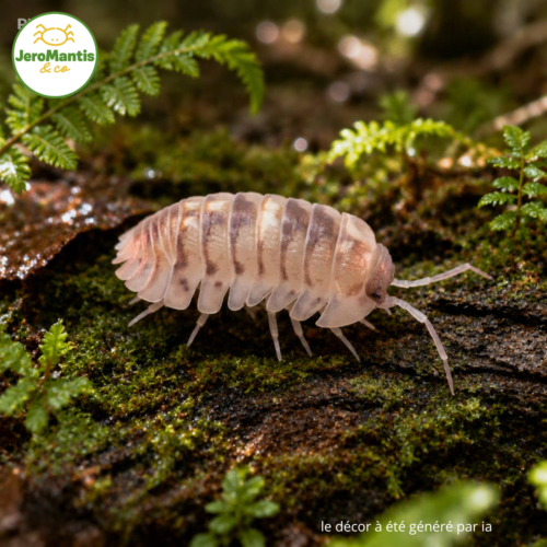 le décor à été généré par ia(14) Armadillidium Espanyoli "Marbleized"